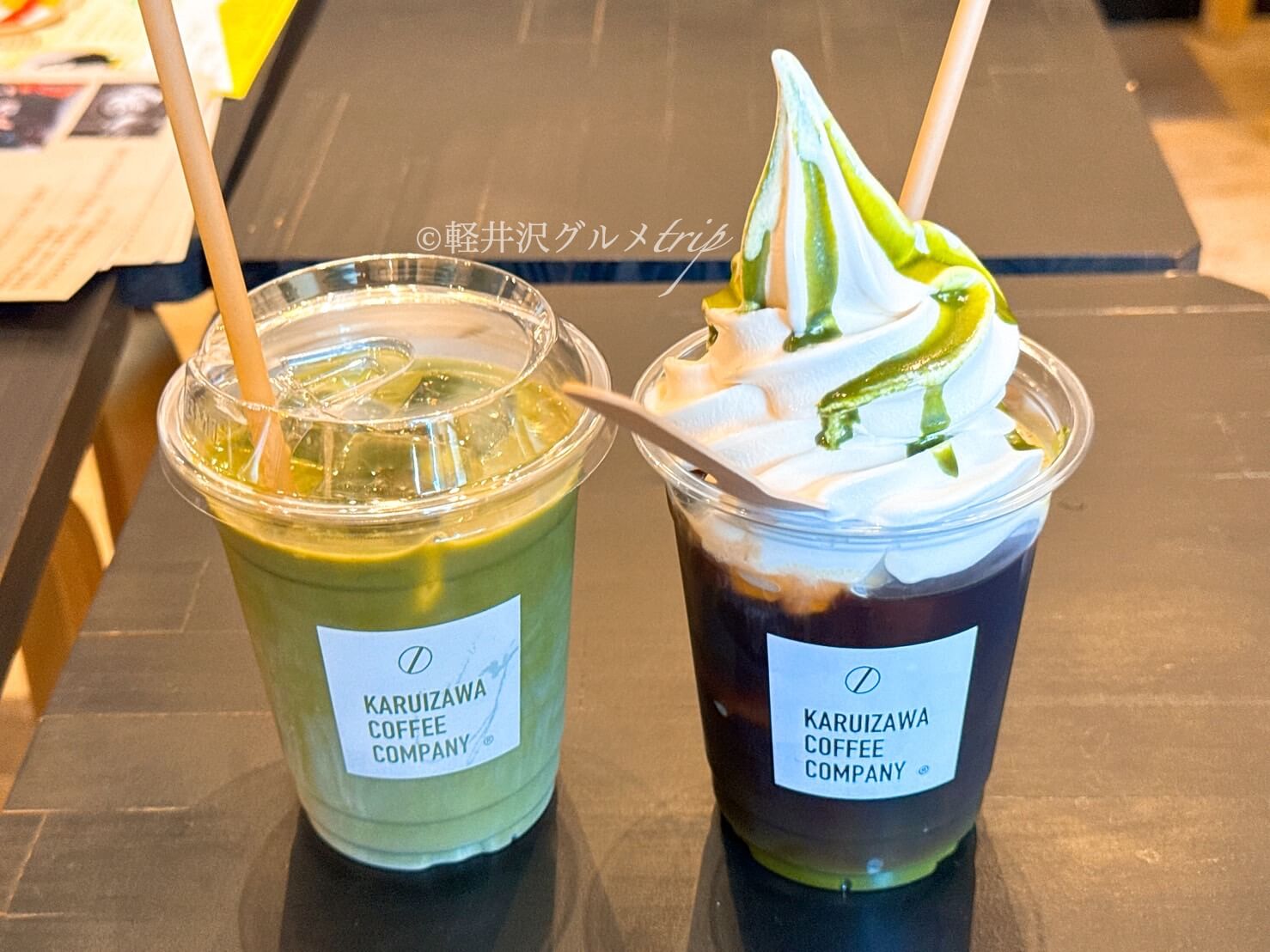 実食《軽井沢コーヒーカンパニー》白いコーヒーソフトクリーム！期間限定の宇治抹茶メニューも！