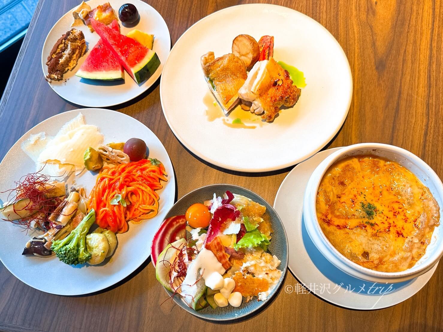 実食《グランディスタイル 旧軽井沢 ホテル＆リゾート》朝食ハーフビュッフェ！選べるスープ＆メインも！